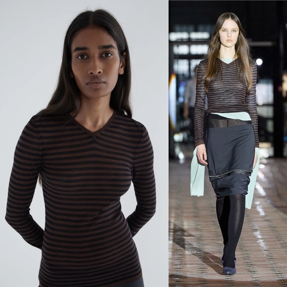 Paloma Wool Tops - PALOMA WOOL Iglú Stripe Extrafine Merino Wool Sweater S